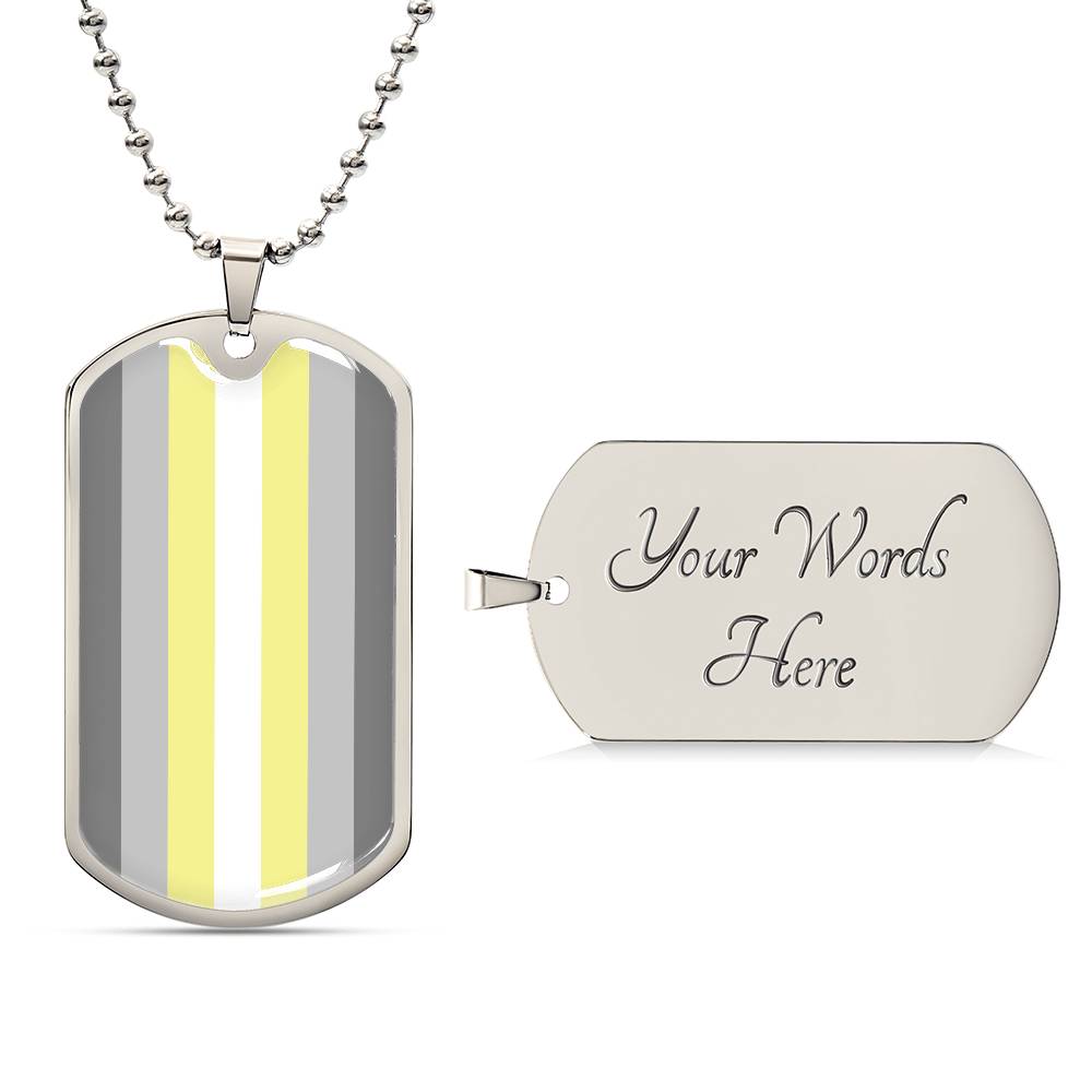 Pride Dog Tag Style Necklace - Engravable Collection 2