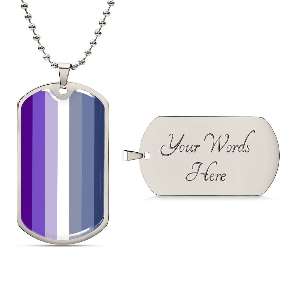 Pride Dog Tag Style Necklace - Engravable Collection 1