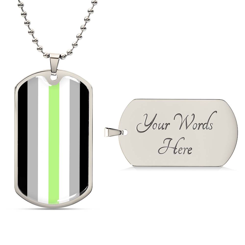 Pride Dog Tag Style Necklace - Engravable Collection 2