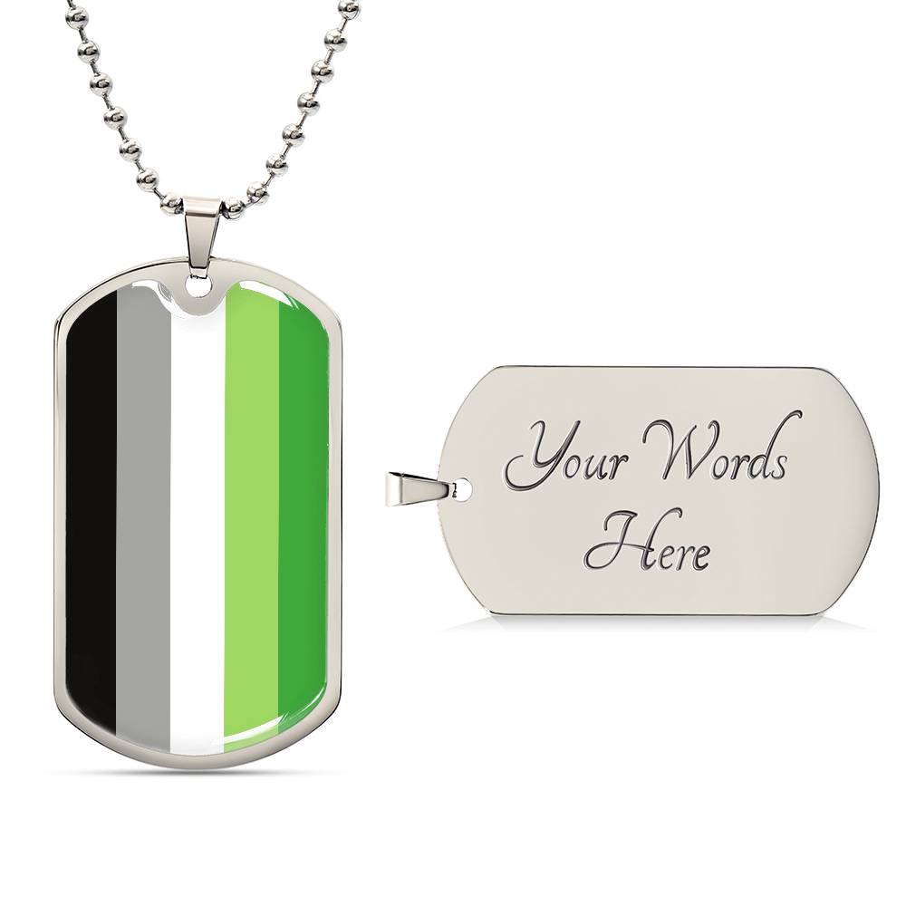 Pride Dog Tag Style Necklace - Engravable Collection 2