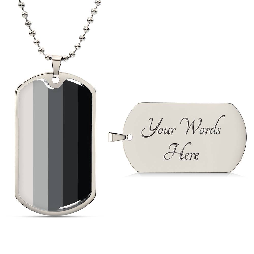 Pride Dog Tag Style Necklace - Engravable Collection 1