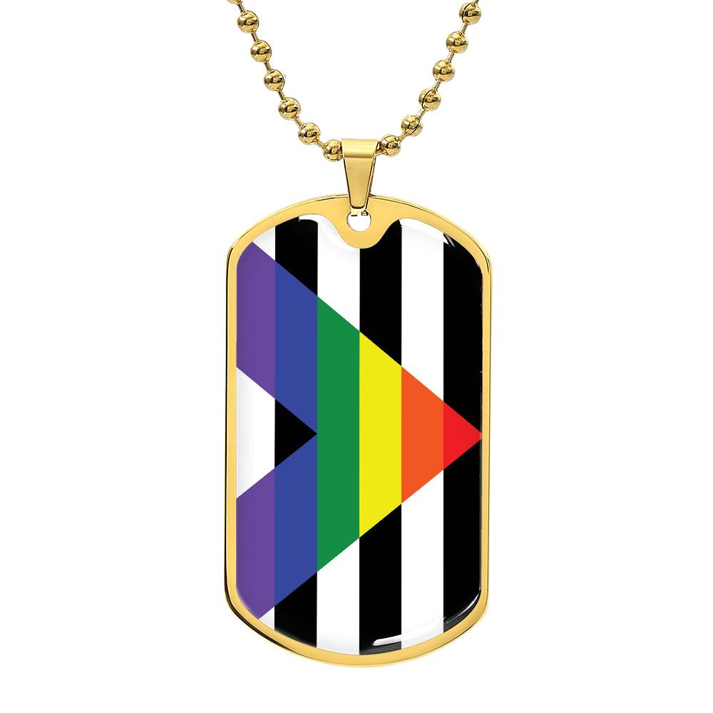 Pride Dog Tag Style Necklace - Engravable Collection 1