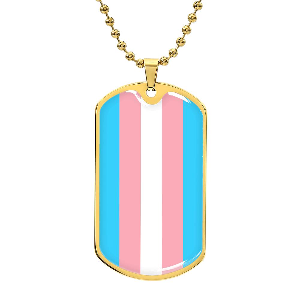 Pride Dog Tag Style Necklace - Engravable Collection 1