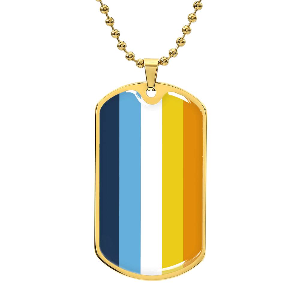 Pride Dog Tag Style Necklace - Engravable Collection 2