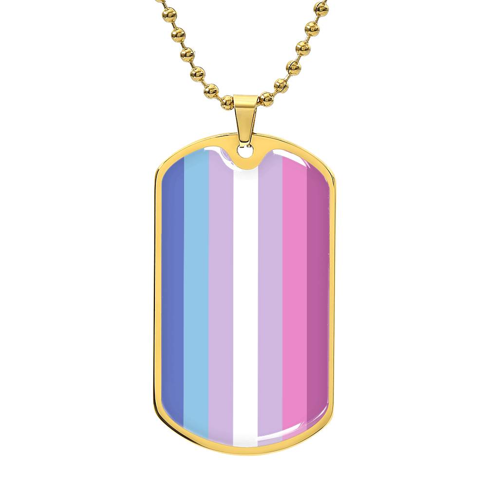 Pride Dog Tag Style Necklace - Engravable Collection 2