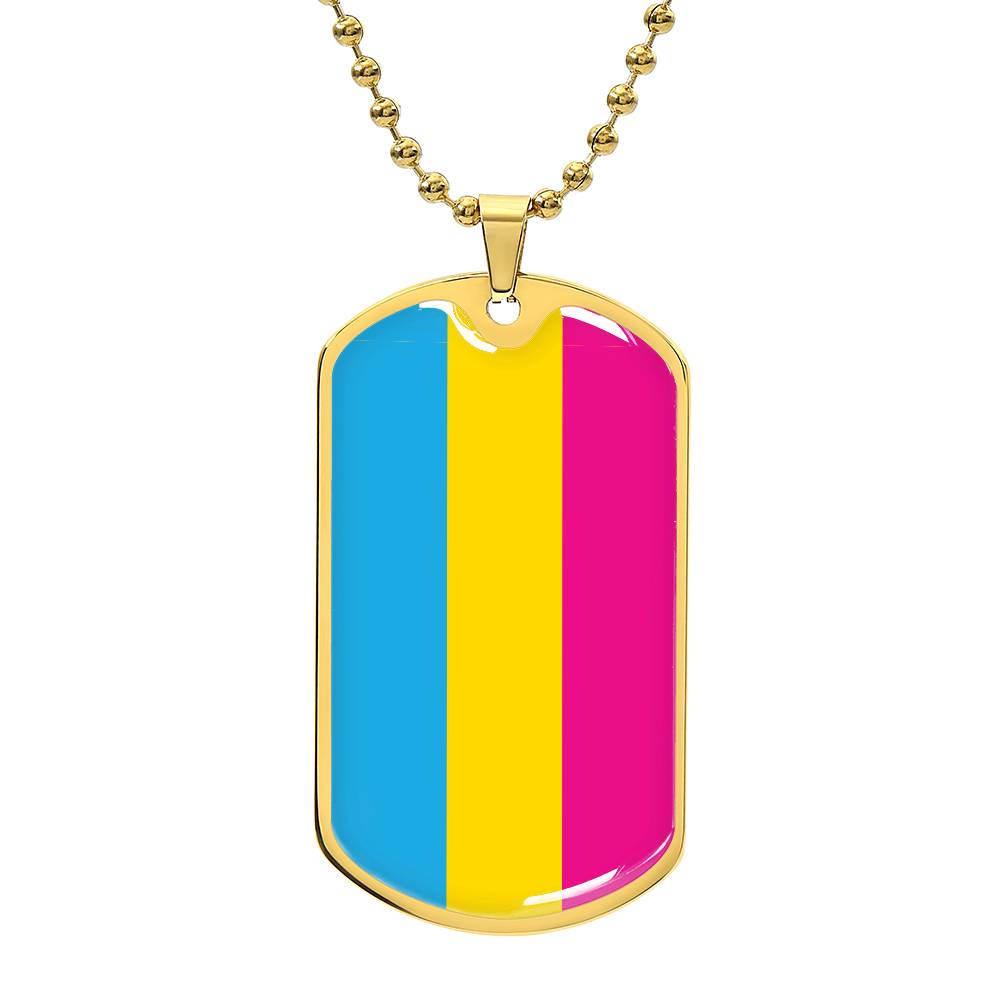 Pride Dog Tag Style Necklace - Engravable Collection 1