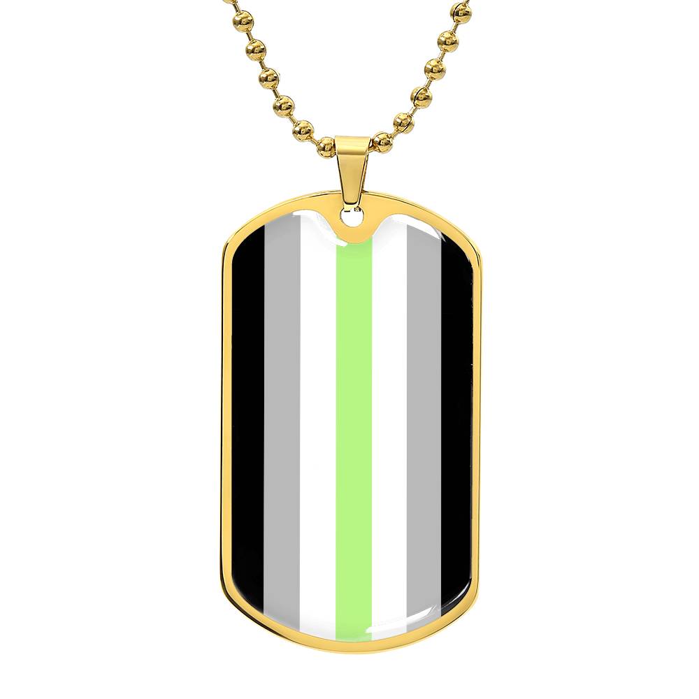 Pride Dog Tag Style Necklace - Engravable Collection 2