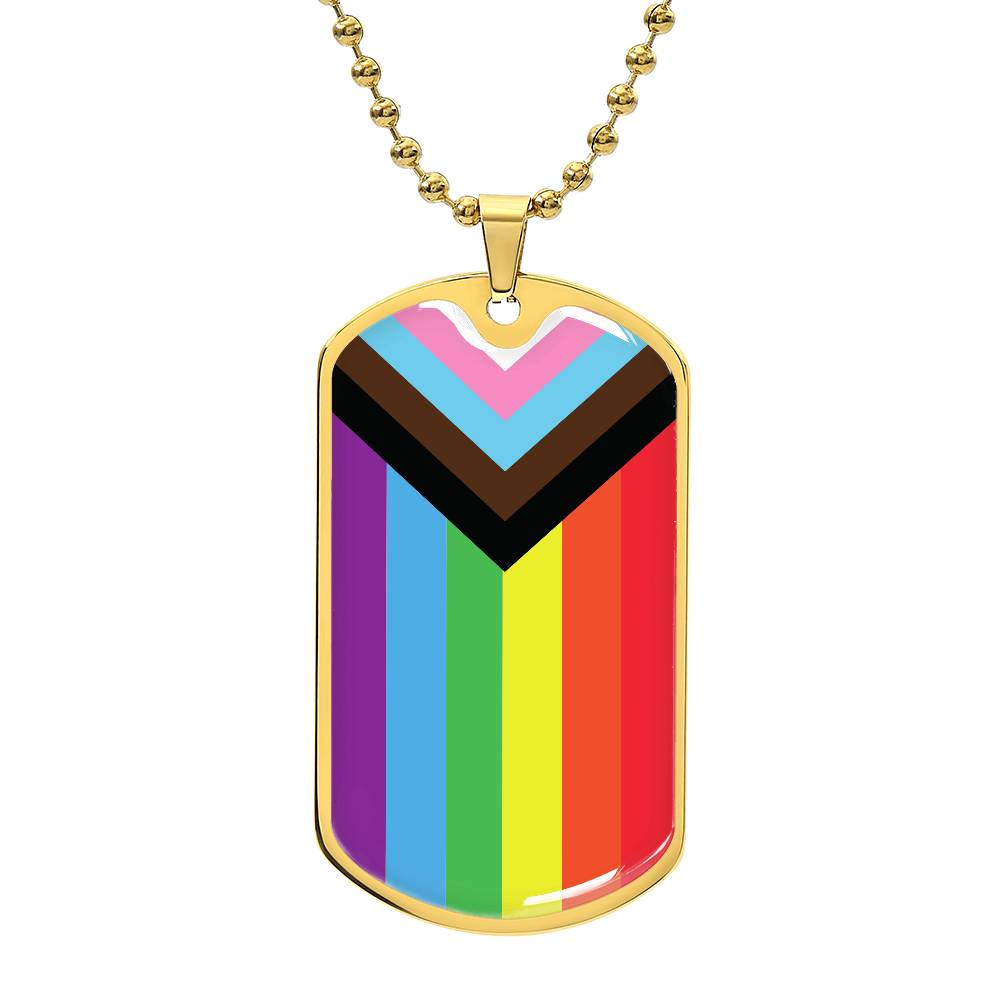 Pride Dog Tag Style Necklace - Engravable Collection 1