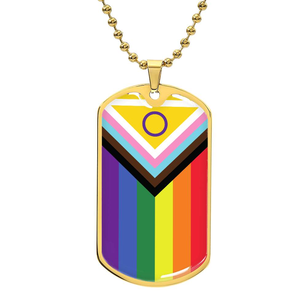 Pride Dog Tag Style Necklace - Engravable Collection 1