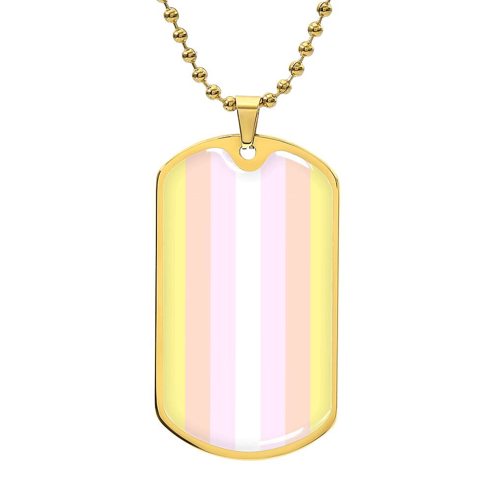 Pride Dog Tag Style Necklace - Engravable Collection 2