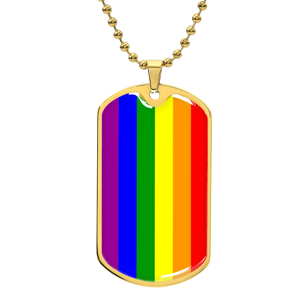 Pride Dog Tag Style Necklace - Engravable Collection 1