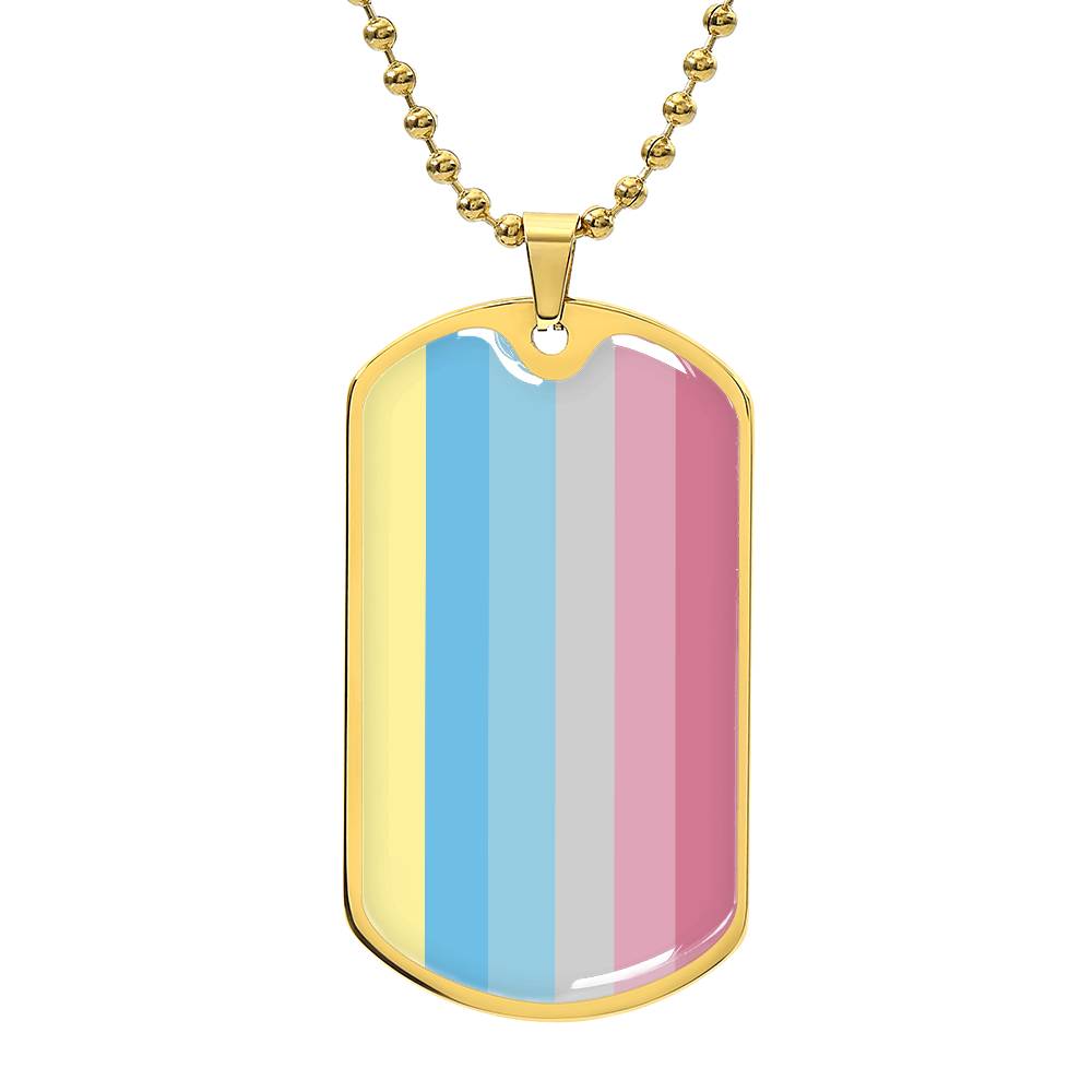 Pride Dog Tag Style Necklace - Engravable Collection 1