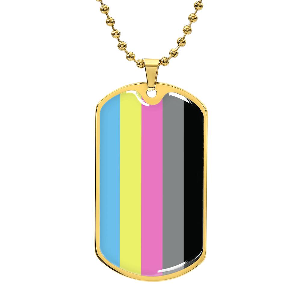 Pride Dog Tag Style Necklace - Engravable Collection 2