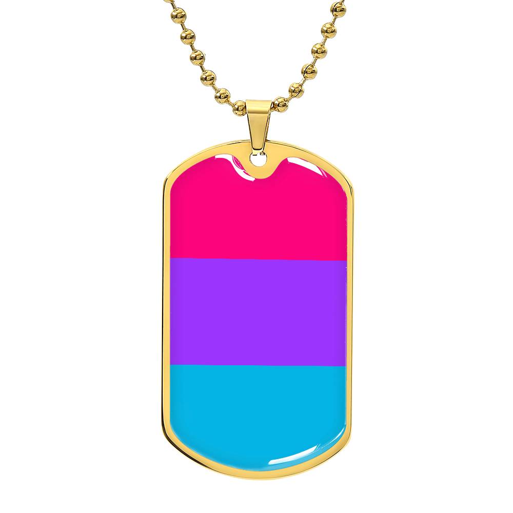 Pride Dog Tag Style Necklace - Engravable Collection 2