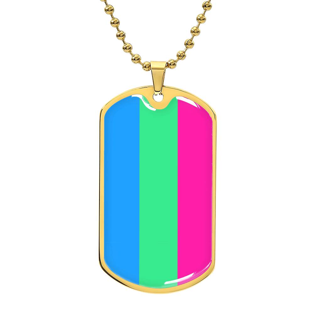 Pride Dog Tag Style Necklace - Engravable Collection 2