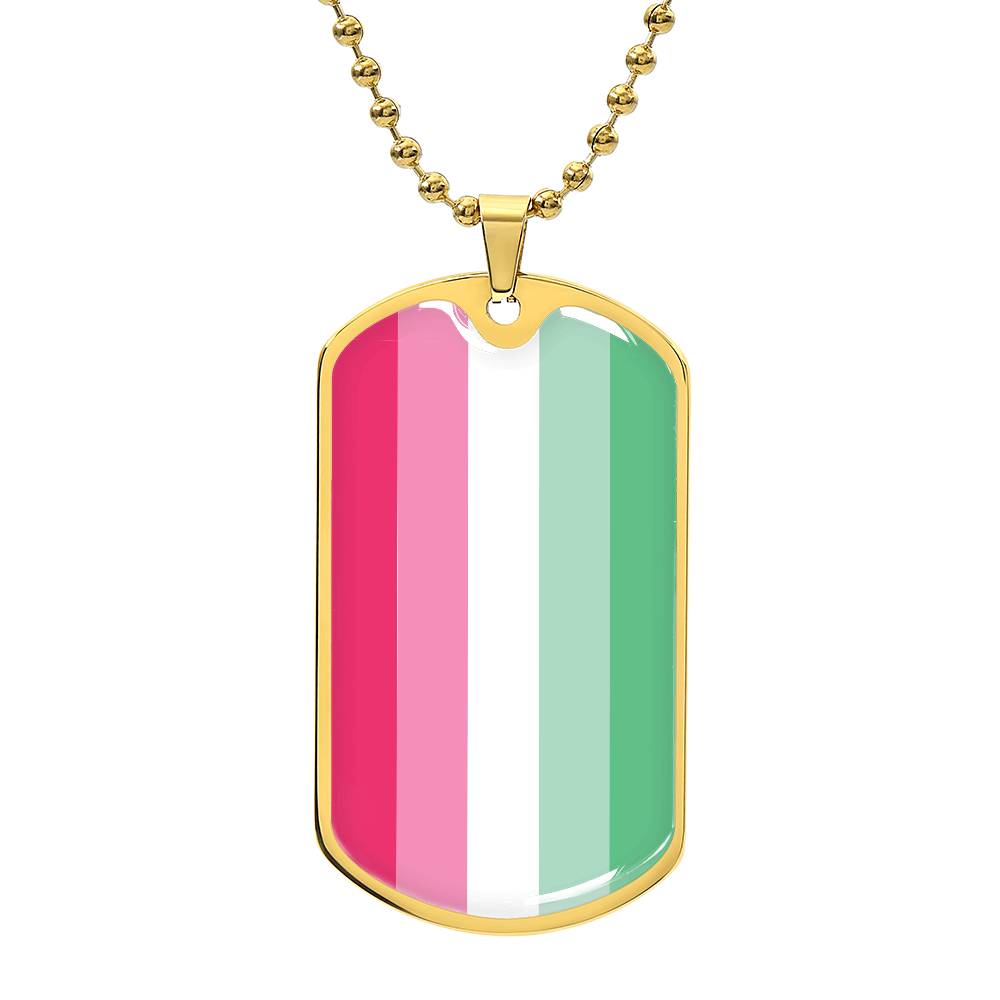 Pride Dog Tag Style Necklace - Engravable Collection 2