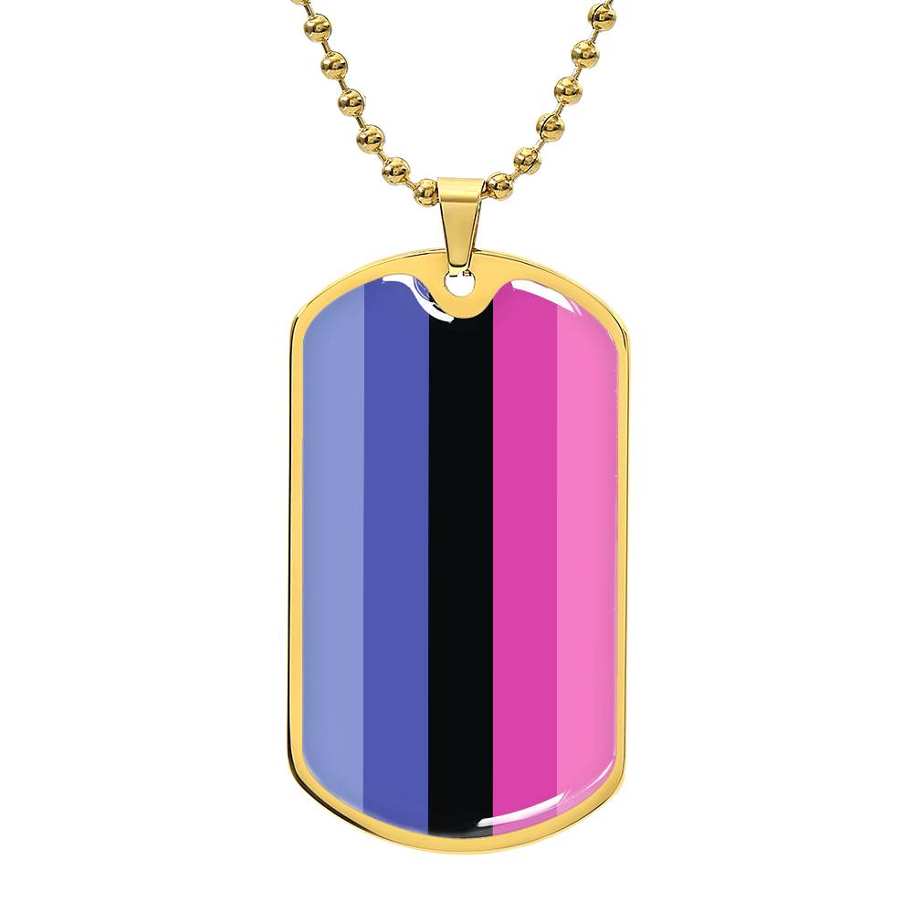 Pride Dog Tag Style Necklace - Engravable Collection 1