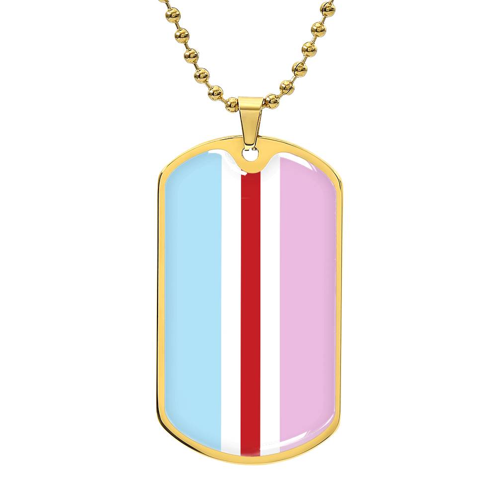 Pride Dog Tag Style Necklace - Engravable Collection 1