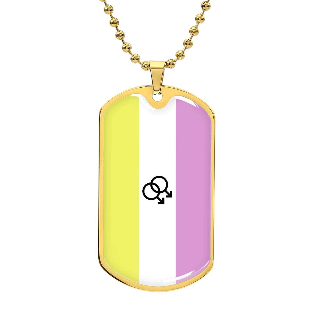 Pride Dog Tag Style Necklace - Engravable Collection 1