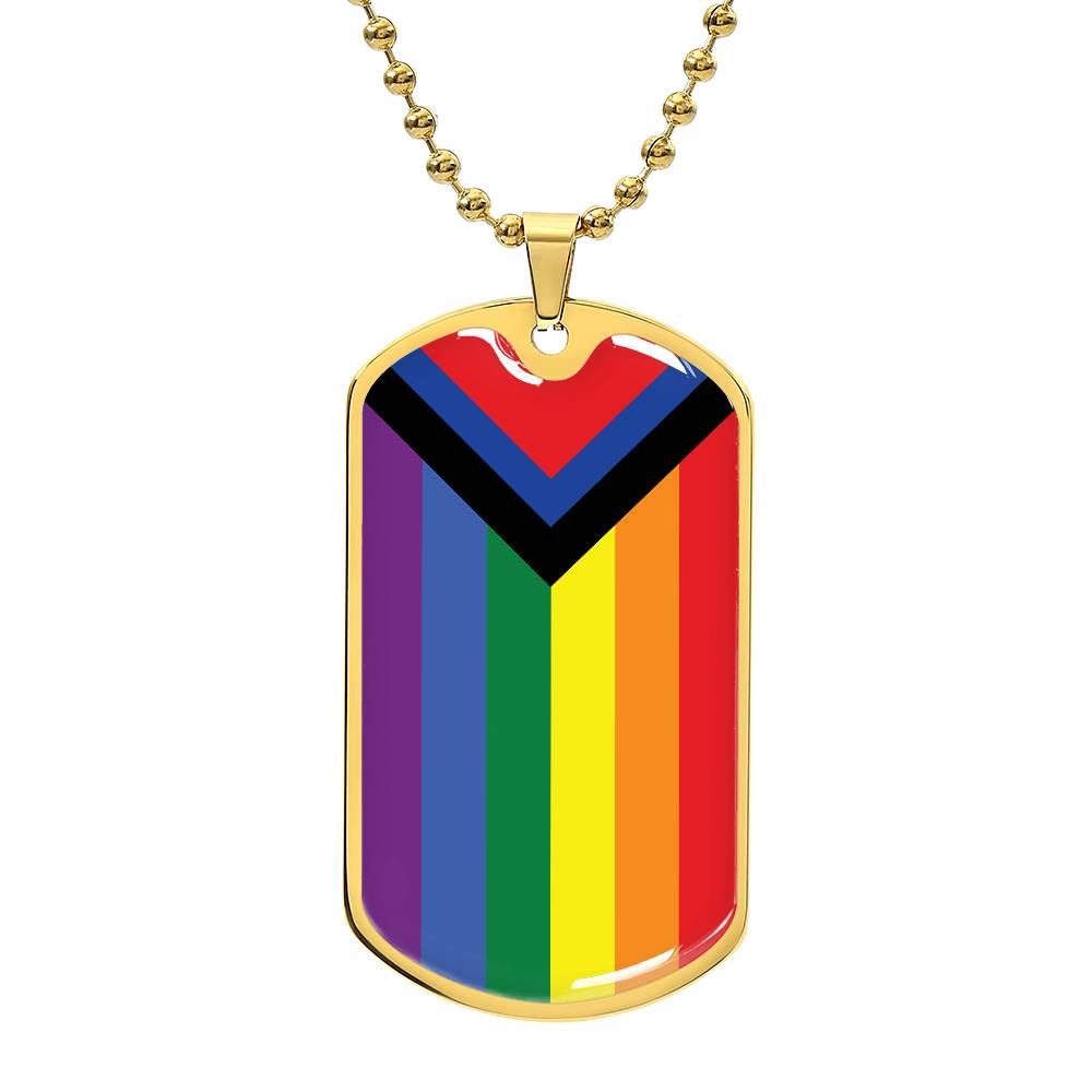 Pride Dog Tag Style Necklace - Engravable Collection 1