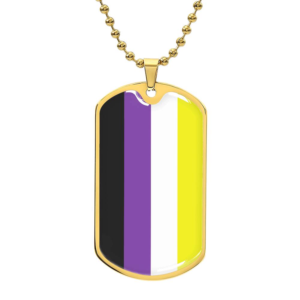 Pride Dog Tag Style Necklace - Engravable Collection 2