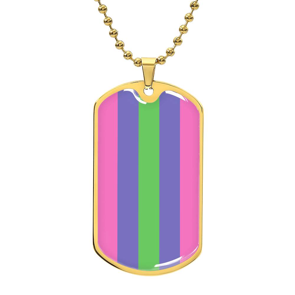 Pride Dog Tag Style Necklace - Engravable Collection 2