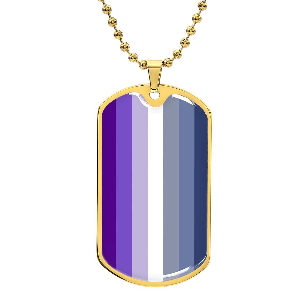 Pride Dog Tag Style Necklace - Engravable Collection 1