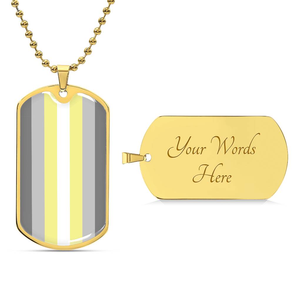 Pride Dog Tag Style Necklace - Engravable Collection 2