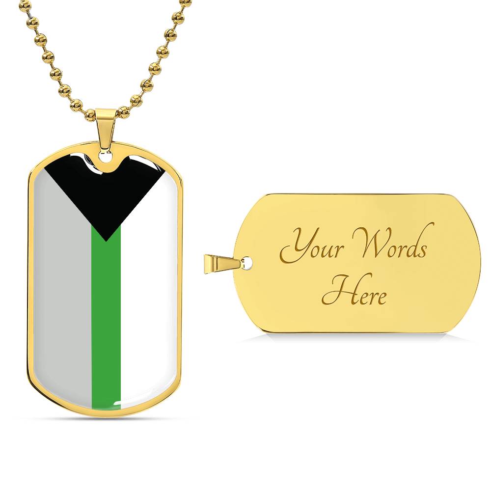 Pride Dog Tag Style Necklace - Engravable Collection 2