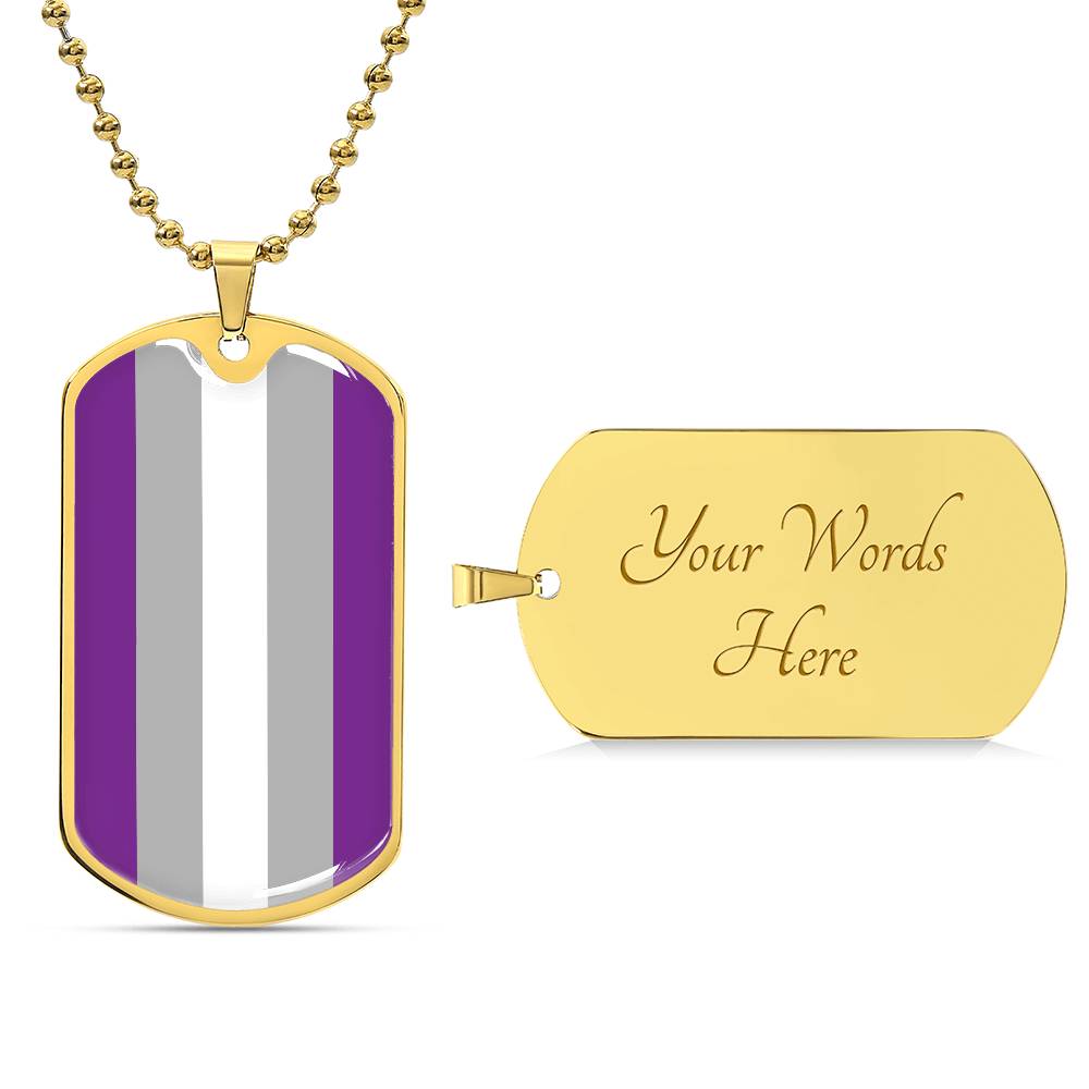 Pride Dog Tag Style Necklace - Engravable Collection 2