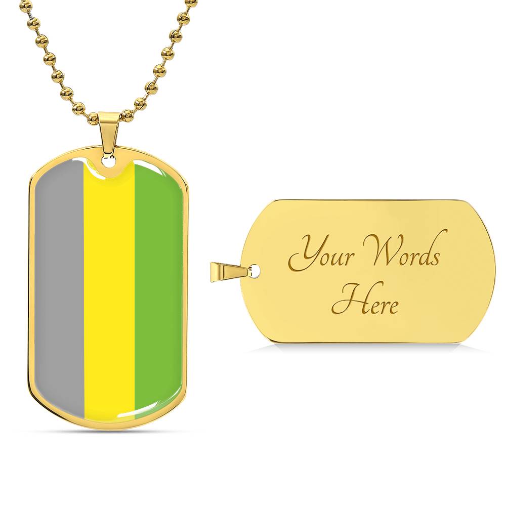 Pride Dog Tag Style Necklace - Engravable Collection 2