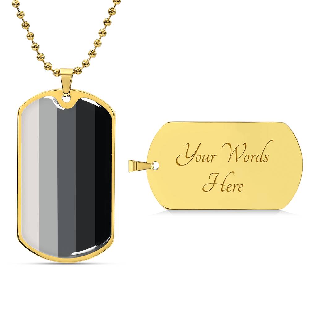 Pride Dog Tag Style Necklace - Engravable Collection 1