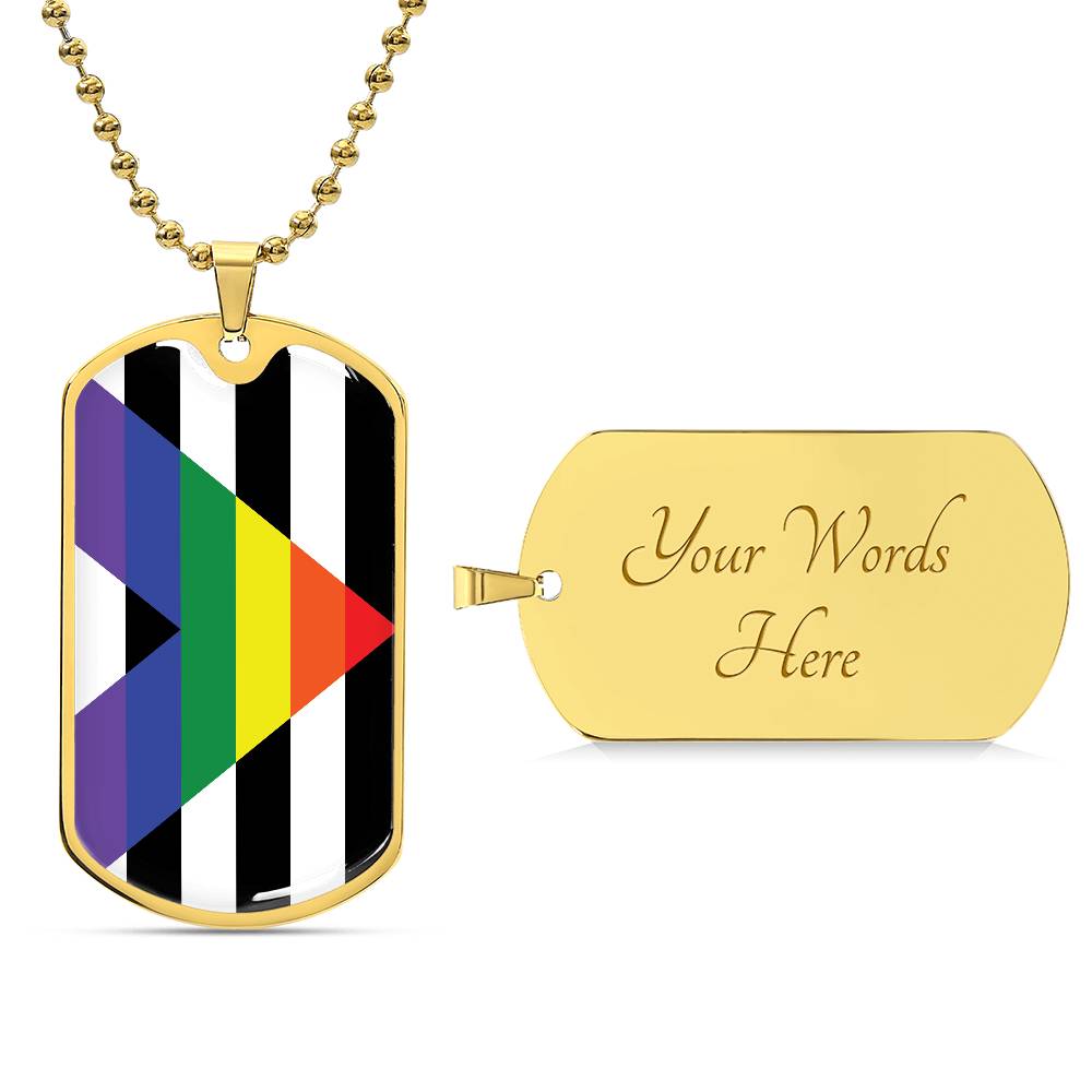 Pride Dog Tag Style Necklace - Engravable Collection 1