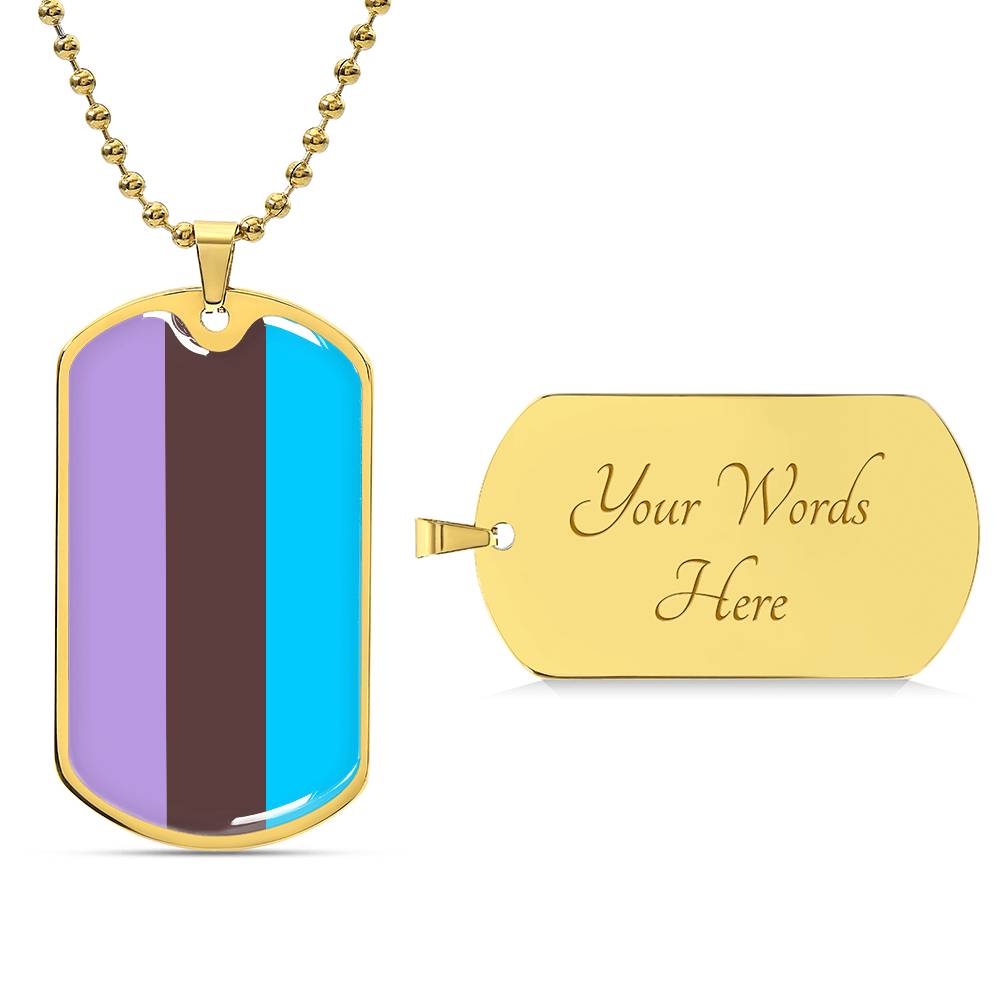 Pride Dog Tag Style Necklace - Engravable Collection 2