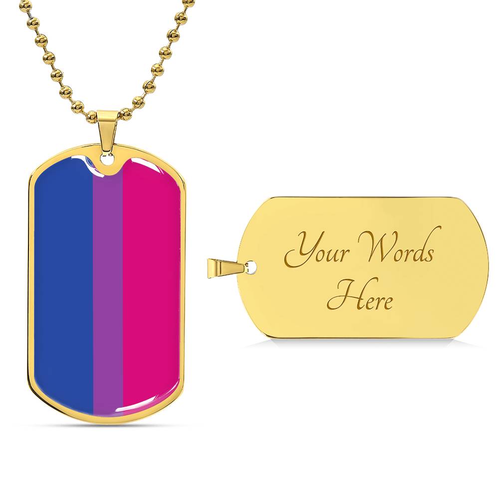 Pride Dog Tag Style Necklace - Engravable Collection 1