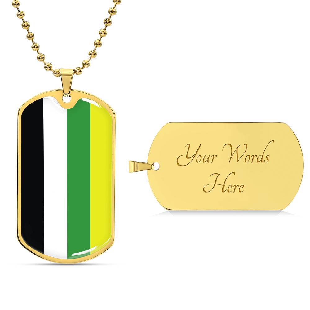 Pride Dog Tag Style Necklace - Engravable Collection 1