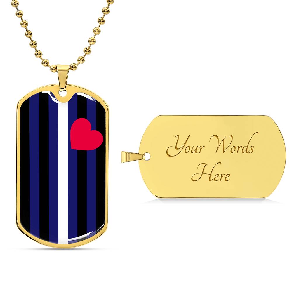 Pride Dog Tag Style Necklace - Engravable Collection 1