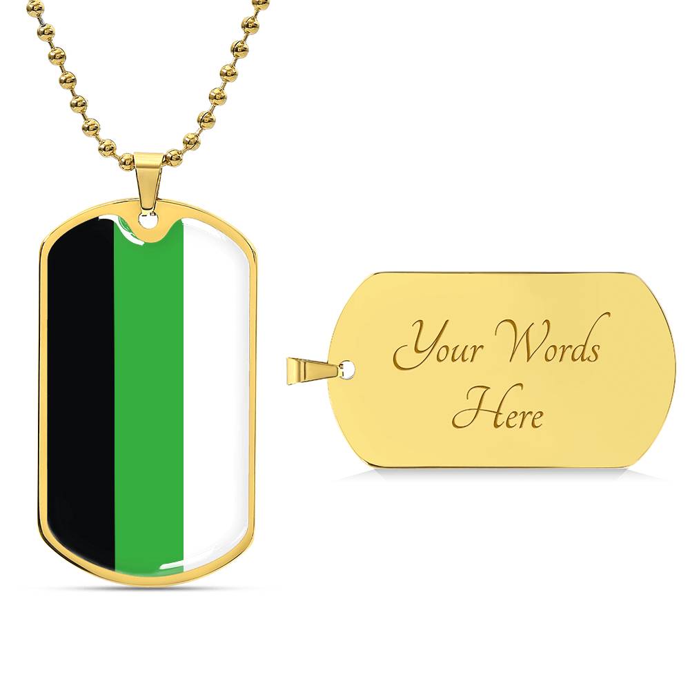 Pride Dog Tag Style Necklace - Engravable Collection 2