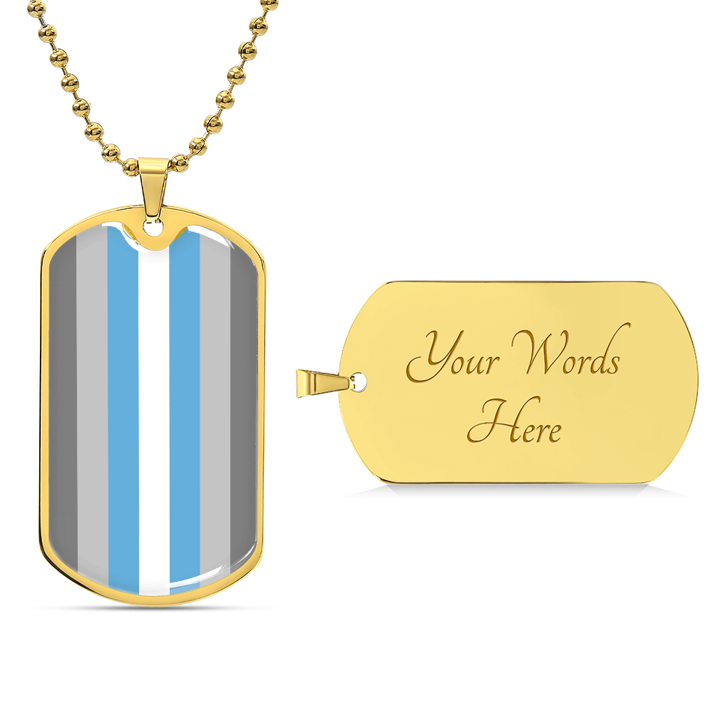 Pride Dog Tag Style Necklace - Engravable Collection 2