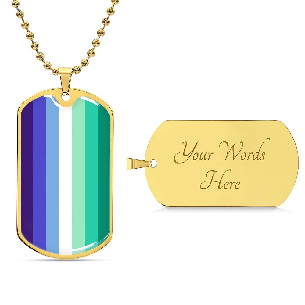 Pride Dog Tag Style Necklace - Engravable Collection 1