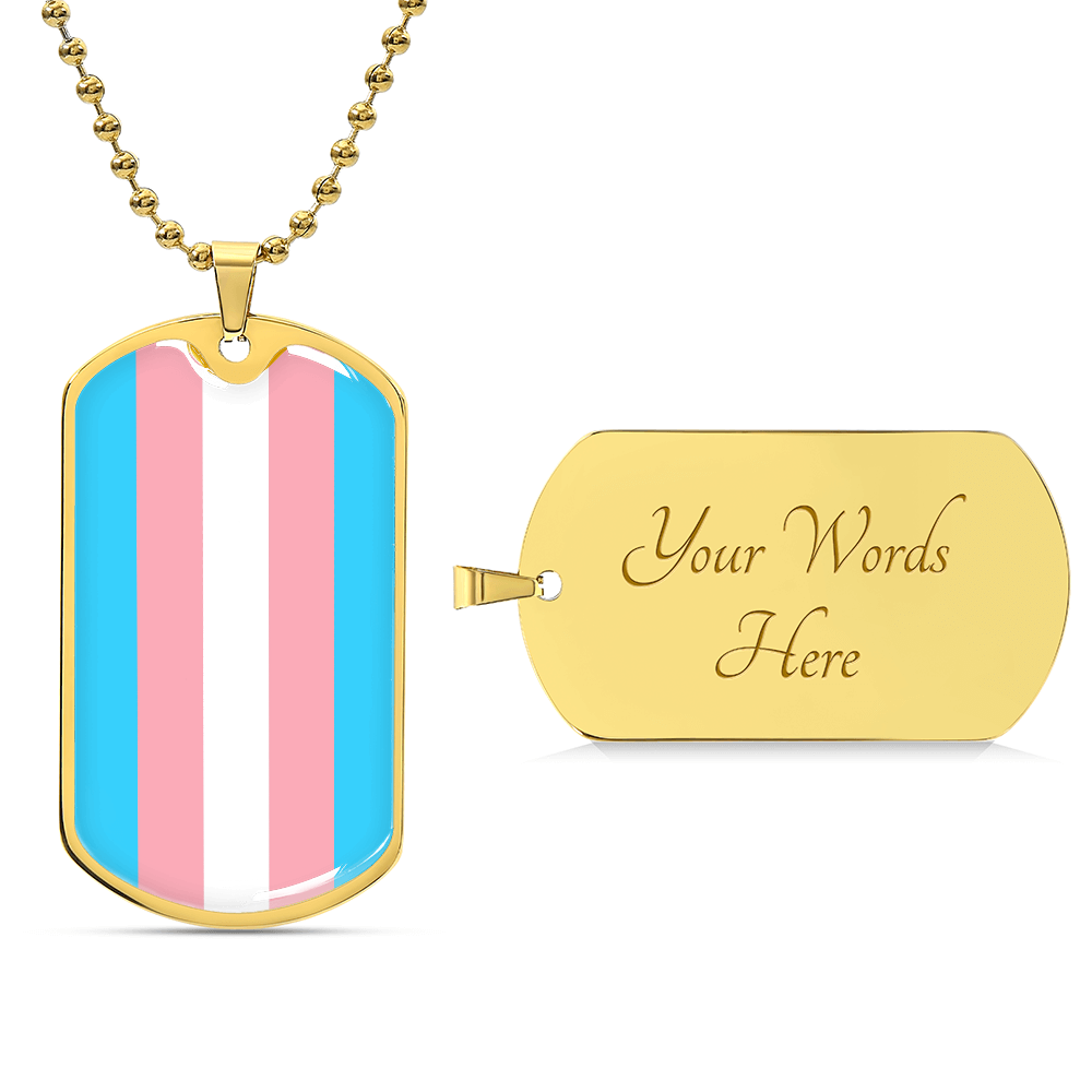 Pride Dog Tag Style Necklace - Engravable Collection 1