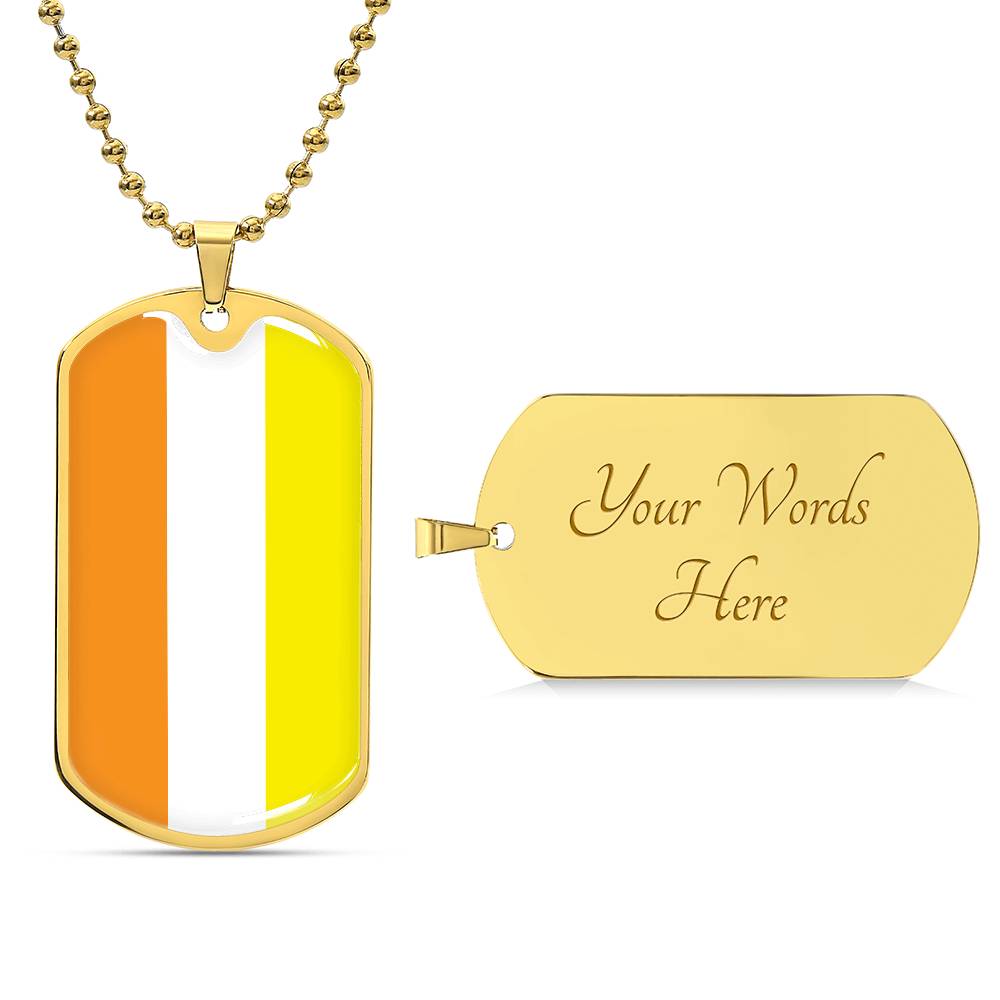 Pride Dog Tag Style Necklace - Engravable Collection 1