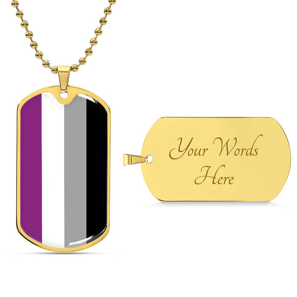 Pride Dog Tag Style Necklace - Engravable Collection 1