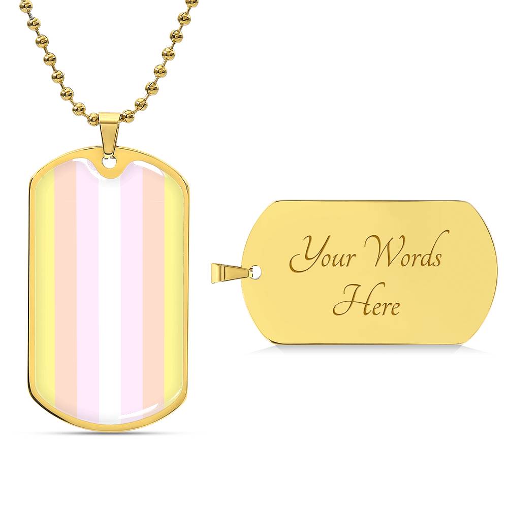 Pride Dog Tag Style Necklace - Engravable Collection 2