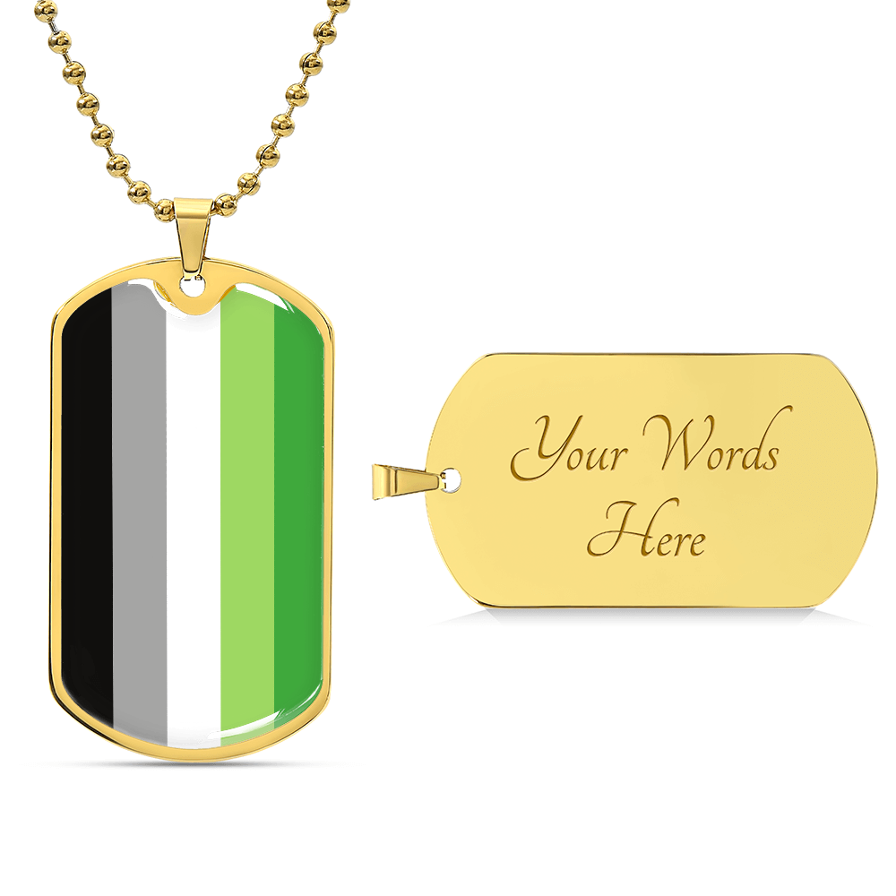 Pride Dog Tag Style Necklace - Engravable Collection 2