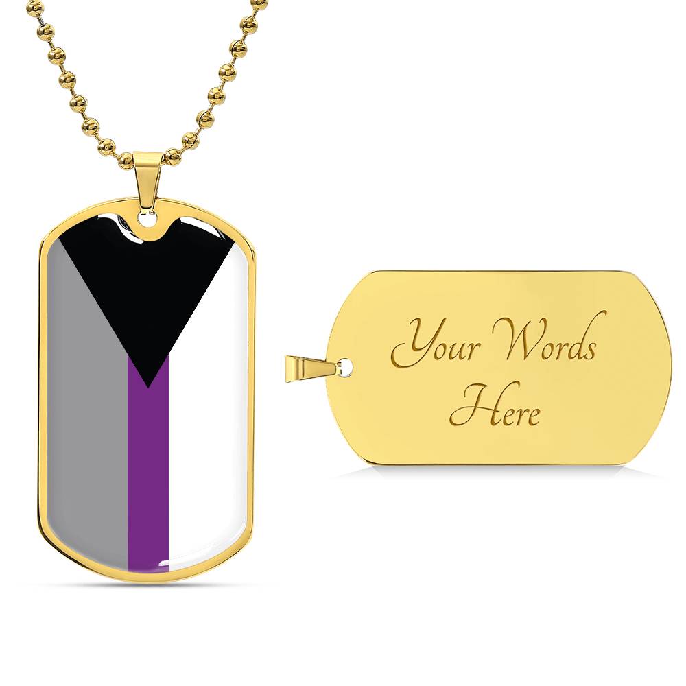 Pride Dog Tag Style Necklace - Engravable Collection 2