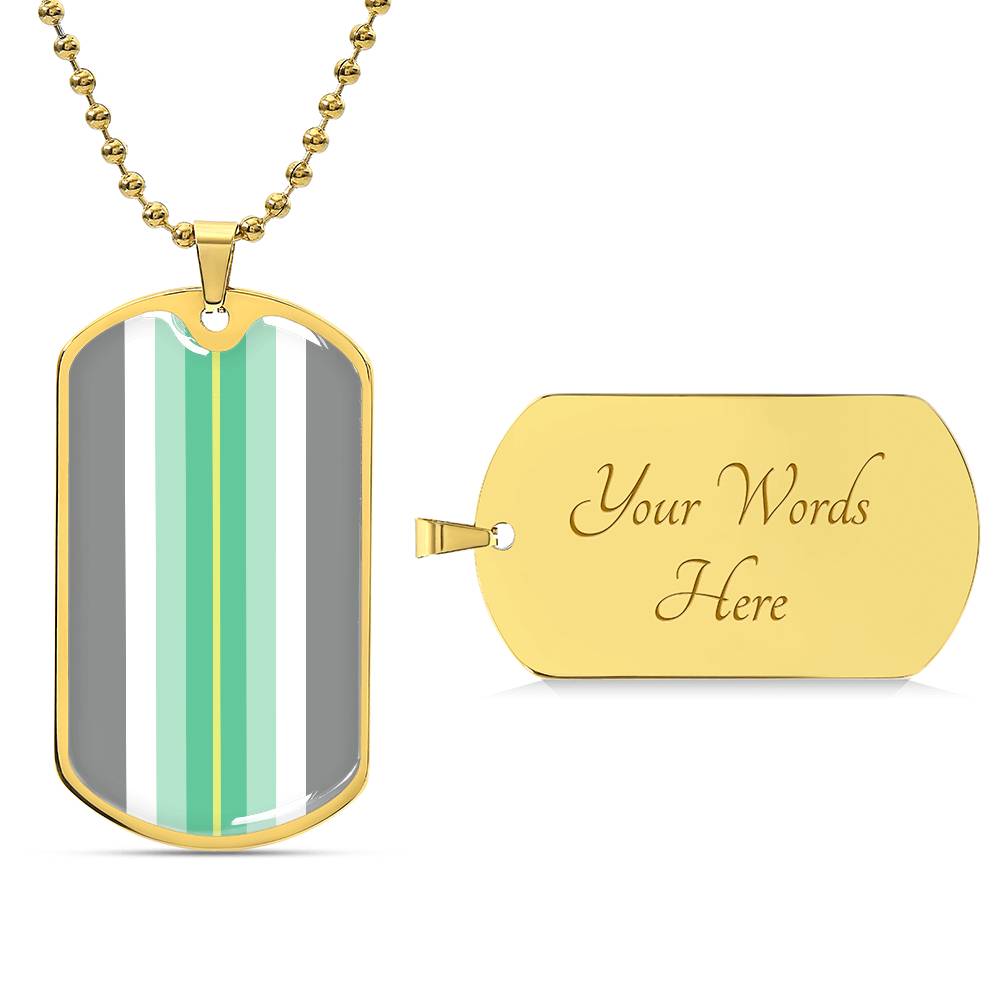 Pride Dog Tag Style Necklace - Engravable Collection 2