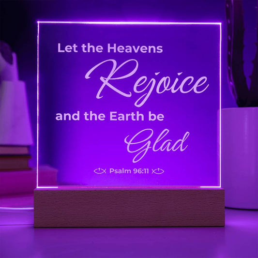 Accent Light with LED Stand | Bible Verse Psalms 96:11