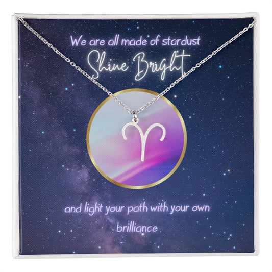 Zodiac Sign Necklace, Message of Encouragement