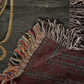 The Wheel of Fortune Woven Tarot Blanket/Throw | 100% Cotton Tapestry with Fringe